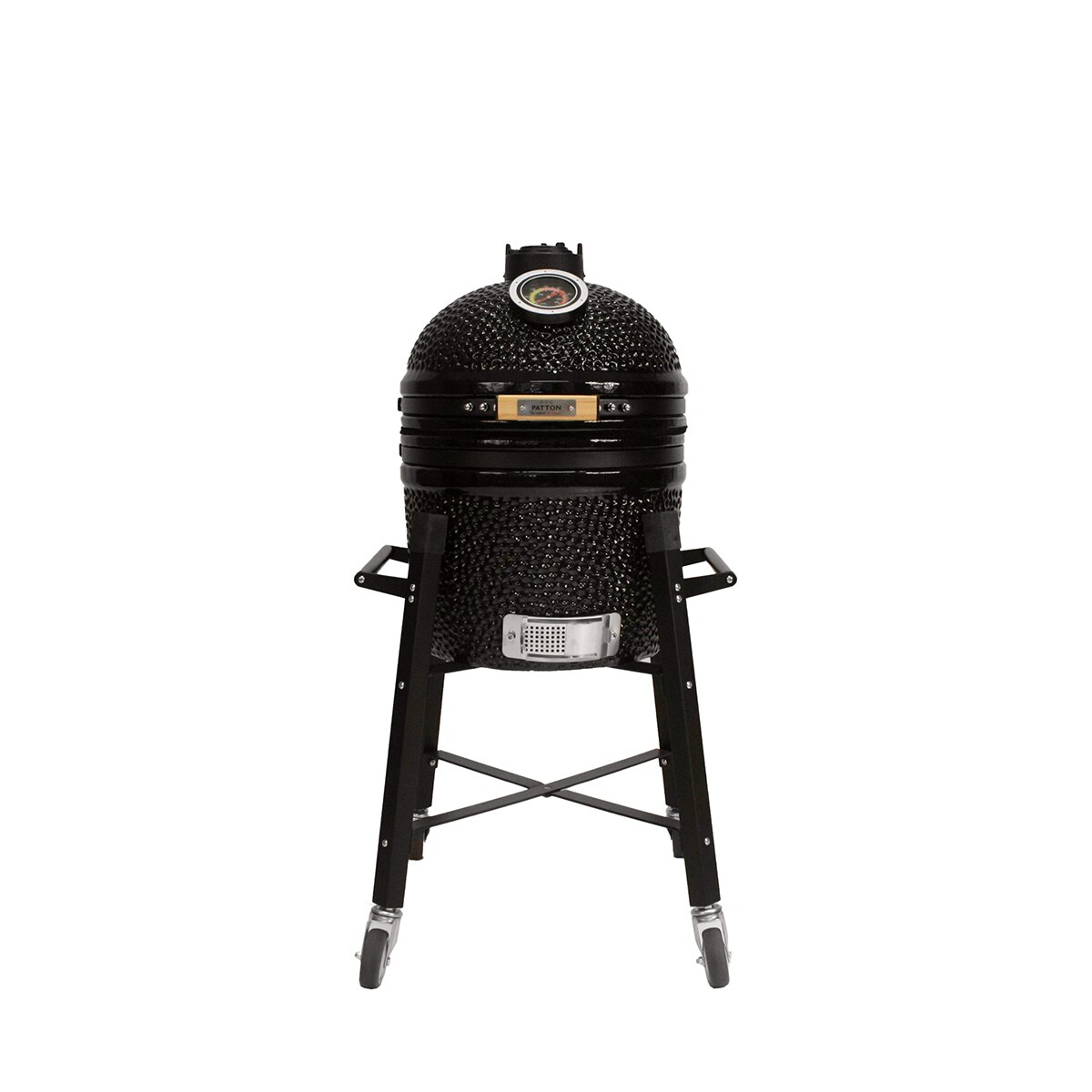 Patton Kamado Grill Holzkohlegrill mit Gestell "Premium", Grill Ø33.5cm, Schwarz Image