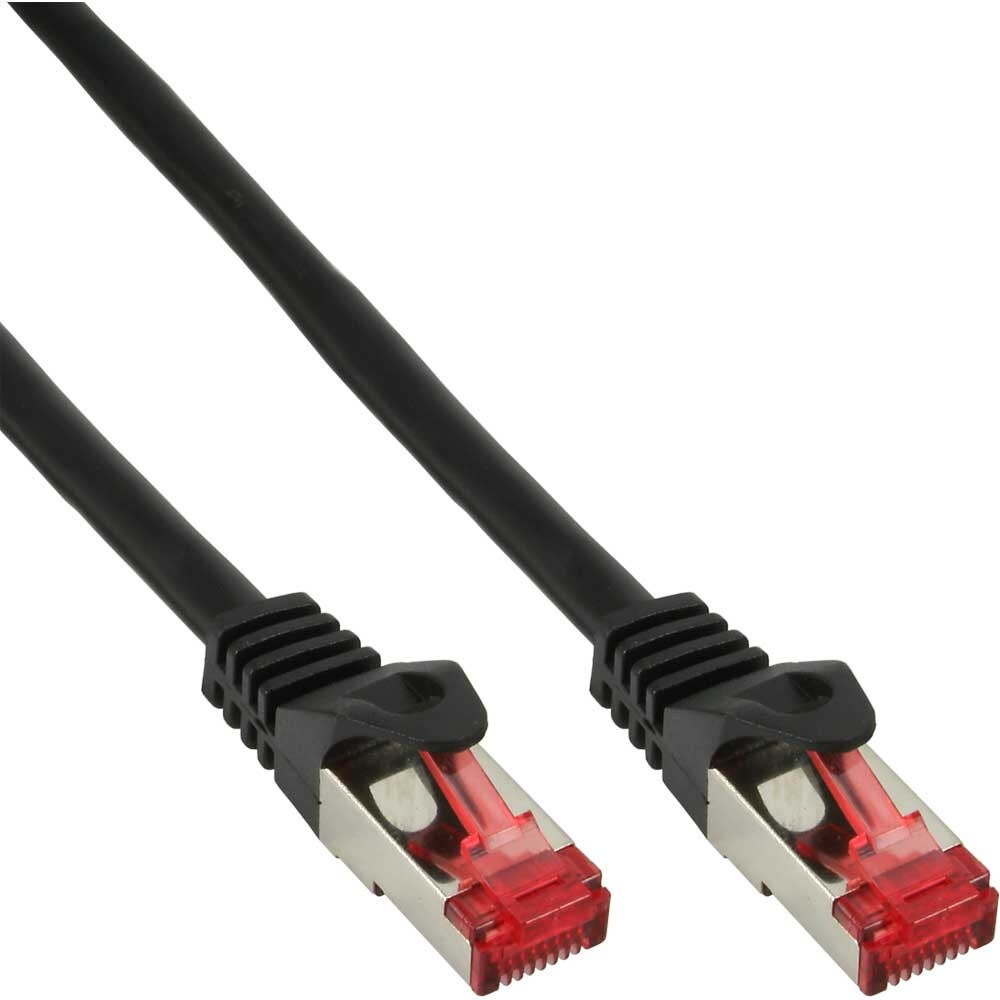 InLine® 76403S Patchkabel, S/FTP (PiMf), Cat.6, 250MHz, PVC, Kupfer, schwarz, 3m Image