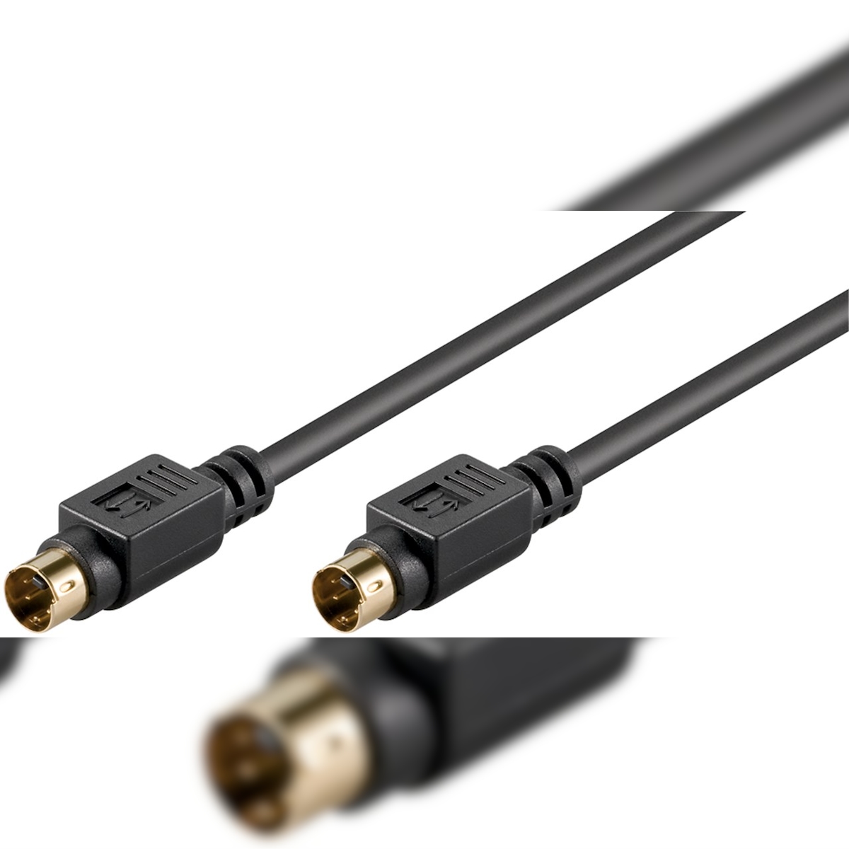 Goobay 50058 S-Video Verbindungskabel, einzeln geschirmt, 2 m - Mini-DIN 4-Stecker (S-Video) > Mini-DIN 4-Stecker (S-Video) Image