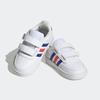 Sneaker ADIDAS SPORTSWEAR "BREAKNET LIFESTYLE COURT TWO-STRAP HOOK-AND-LOOP", Gr. 22, weiß (cloud weiß, lucid blau, bright rot), Synthetik, Textil, sportlich, Schuhe, für Kinder
