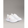 Sneaker CALVIN KLEIN JEANS "EVA RUNNER L-UP MIX MESH LOGO CK", Damen, Gr. 38, rosa (weiß, beige, rose), Textil, kontrastfarbene Details, sportlich, Schuhe, Schnürschuh, Freizeitschuh, Halbschuh mit CK Logo an der Seite