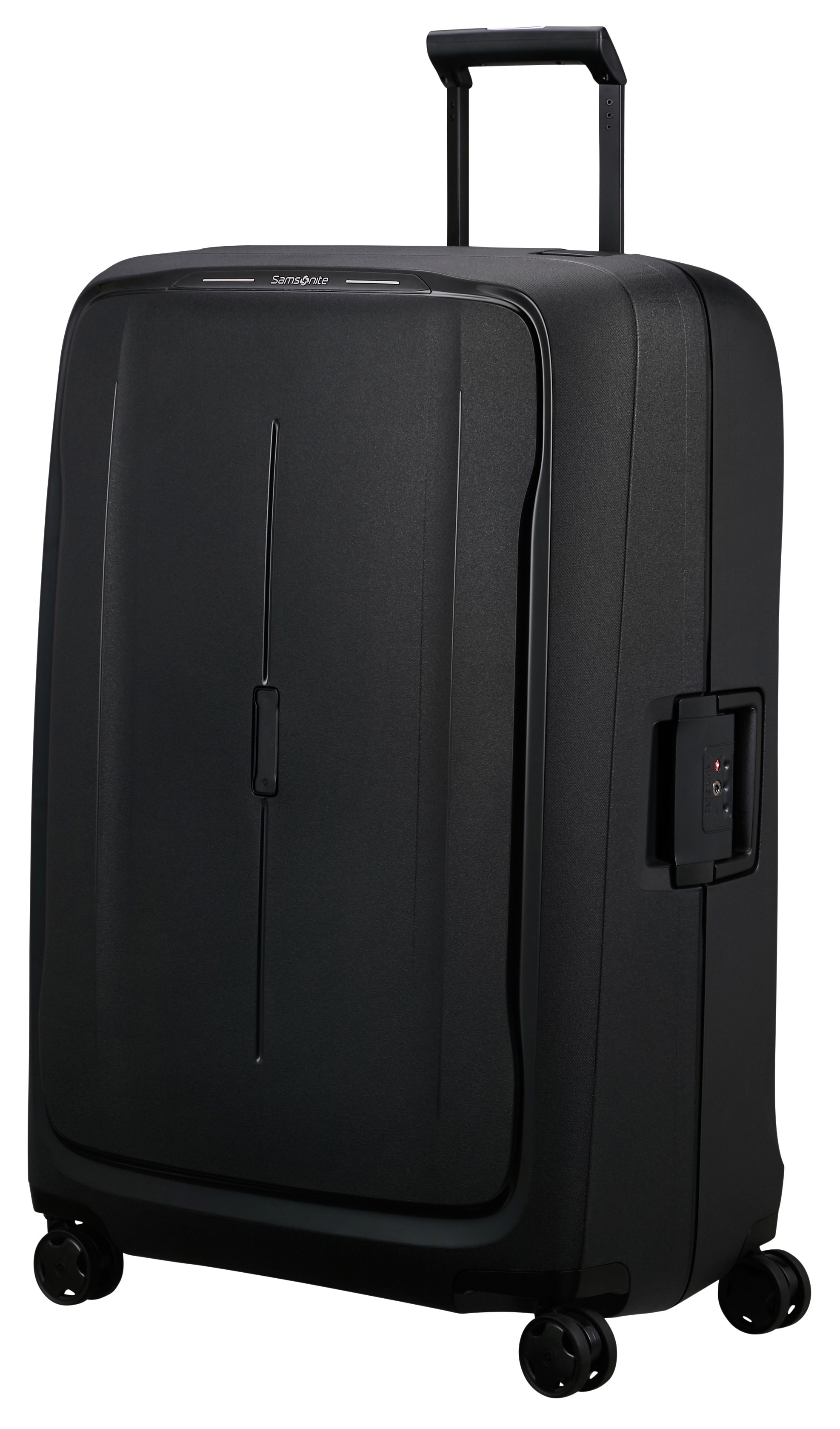 Hartschalen-Trolley SAMSONITE "ESSENS, verschiedene Größen und Farben", Gr. B/H/T: 56 x 81 x 34 140, grau (graphite), Polypropylen, Strukturmuster, Koffer, Reisekoffer Hartschalenkoffer Koffer für Flugreisen TSA-Schloss Image