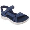 Sandale SKECHERS "GO WALK FLEX SANDAL-ILLUMINATE", Damen, Gr. 36, blau (navy), Textil, sportlich, Schuhe, Sandalette, Trekking Sandale mit Gogo Mat Fußbett, Topseller