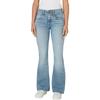 5-Pocket-Jeans PEPE JEANS "FLARE JEANS MW VENUS", Damen, Gr. 28, Länge 30, light used bleached, Denim/Jeans, Obermaterial: 99% Baumwolle, 1% Elasthan, casual, ausgestellt, Jeans, im Flared Fit