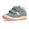 Sneaker NATURINO "GO VL", Kinder, Gr. 25, bunt (mintgrün, rosa), Veloursleder, Nylon, kontrastfarbene Details, sportlich, Schuhe, Freizeitschuh mit Farbeinsatz, Größenschablone zum Download
