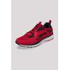 Sneaker CAMP DAVID, Herren, Gr. 46, nautical rot, Textil, Leder, Synthetik, Strukturmuster, casual, Schuhe, mit reflektierendem Logo