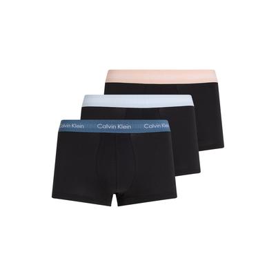 Trunk "LOW RISE TRUNK 3PK", Herren, Gr. XL (54), b, vint ind, mln frenzy, h blau wbs, Jersey, Obermaterial: 95% Baumwolle, 5% Elasthan, CALVIN KLEIN UNDERWEAR, körpernah, Unterhosen, mit Logoschriftzügen Image