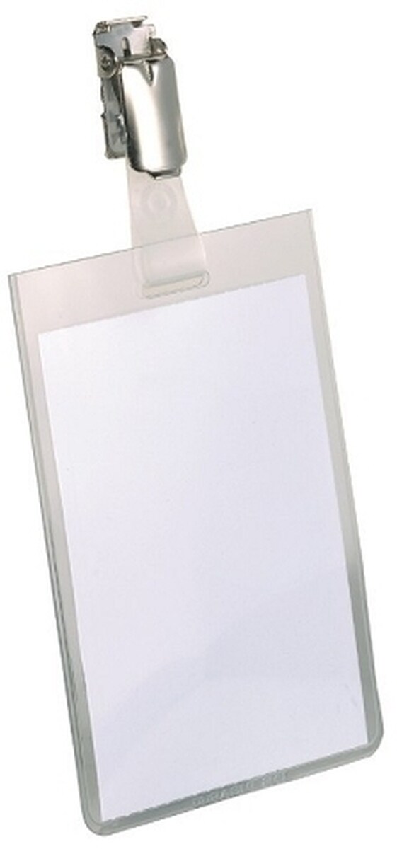 Durable Namensschild mit Clip 90x60mm transparent VE=6x25 Stück Image