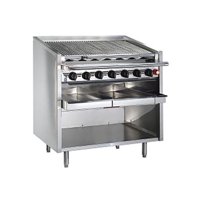 Magikitch'n FM-RMB-660CR NG 60" Gas Charbroiler w/ Round Rod Top Grates, Natural Gas, Stainless Steel, Gas Type: NG