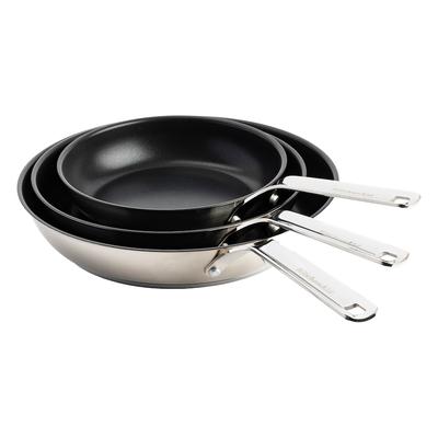 KitchenAid Stainless Steel (CC003572-001), Pfannen-Set Silber, Schwarz
