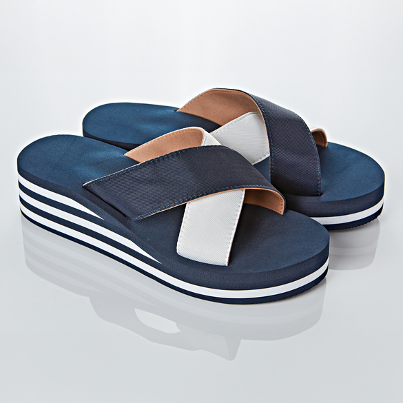 Pantolette marine/weiß Image