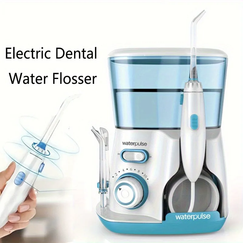 Wasserimpuls Elektrische Dental-Wasserflosser Munddusche Elektrischer Reiniger 800 ml Mundhygiene Zahnseide für die Mundpflegefamilie Image