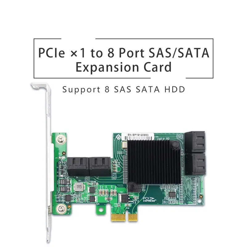 Pcie x1 bis 8 port 6 gb/s sas/sata raid hba unterstützung uefi Image