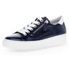 Plateausneaker GABOR "FLORENZ", Damen, Gr. 35, blau (nachtblau, weiß), Nappaleder, sportlich, Schuhe, Freizeitschuh, Halbschuh, Schnürschuh in bequemer Weite G = weit