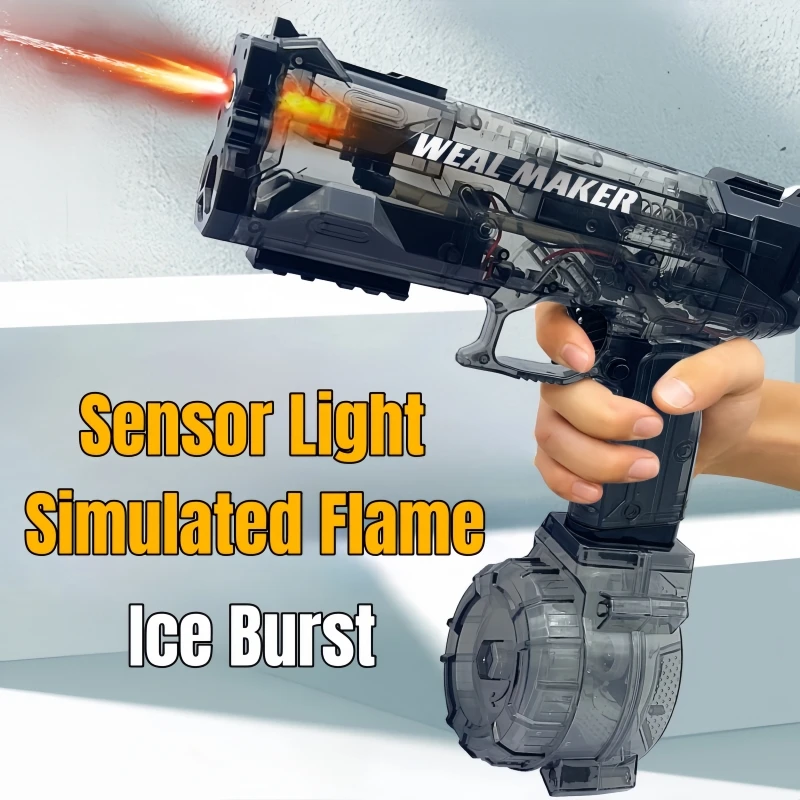Simulierte Flamme Kinder elektrische Wasser pistole Sensor Lichter Hochdruck automatische Wasser pistole Kinder Sommer Outdoor Strand Pool Spielzeug