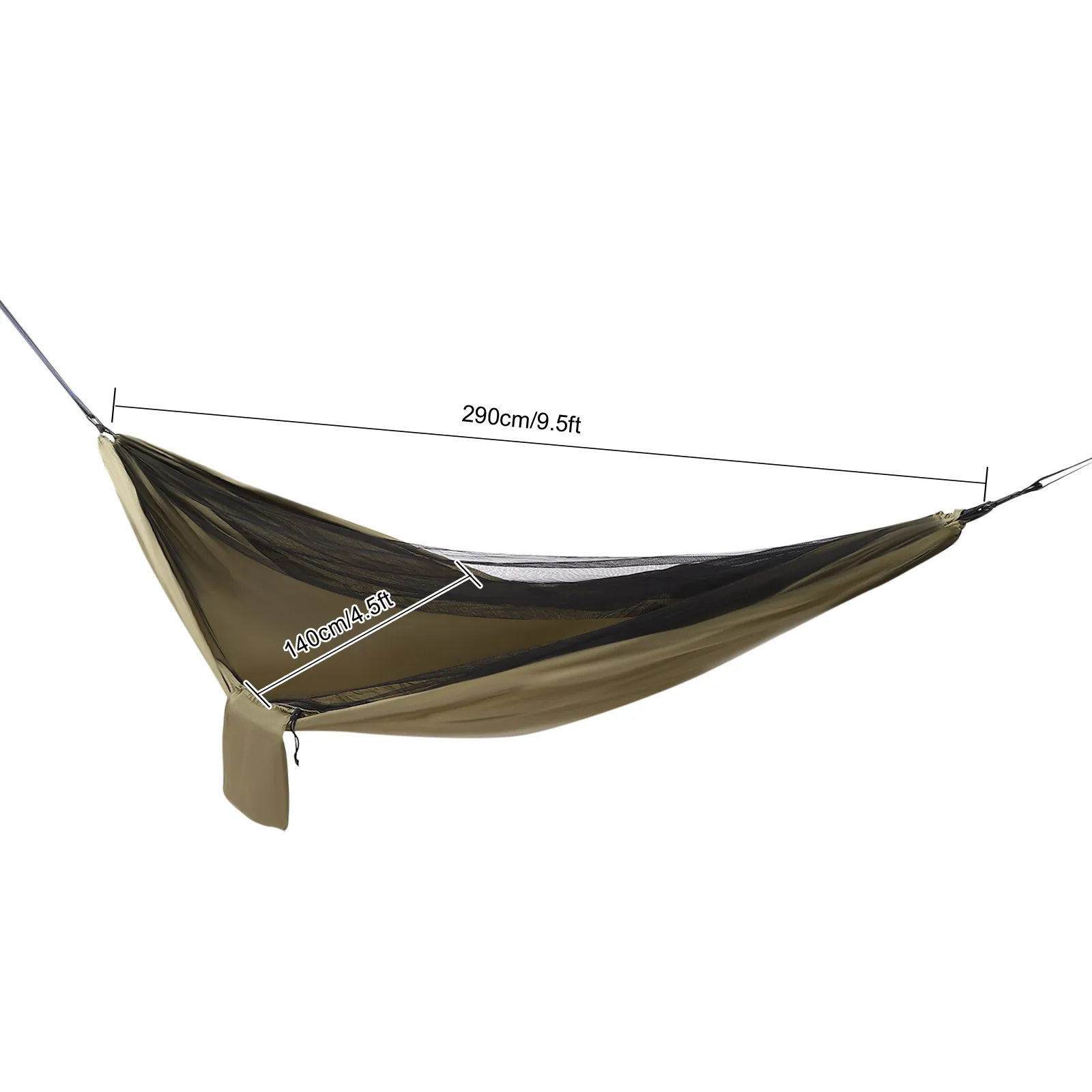2,9 * 1,4 m Outdoor-Camping-Hängematte mit Moskitonetz, 200 kg Tragfähigkeit, Wandern, Reisen, Camping-Hängematte