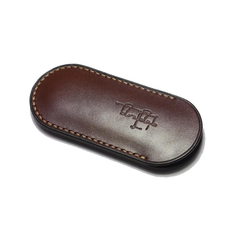 Hand-genäht Gemüse Gegerbtem Rindsleder Folding Messer Rindsleder Abdeckung Leder Scheide Für 91/111/ 130MM Messer Lagerung Shell Fall Image