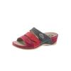 Pantolette MUBB, Damen, Gr. 42, rot (rot, grau), Veloursleder, klassisch, Schuhe
