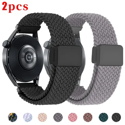 2 stücke Nylon 20mm 22mm Schleife Strap Für Amazfit GTR 4 3 Pro/GTS 4 2 geflochtene Band Für HUAWEI GT5/Garmin Armband Uhr Zubehör