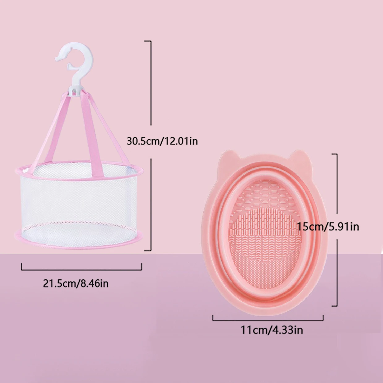 Praktisches Reinigungswerkzeug für Make-up-Pinsel, faltbare Reinigungsschüssel, Puderquaste, Reinigung, Make-up-Schwamm, Wäscheständer, Netz Image