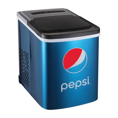 Pepsi 120W Portable Compact Ice Maker With Built-In Bottle Opener, Blue