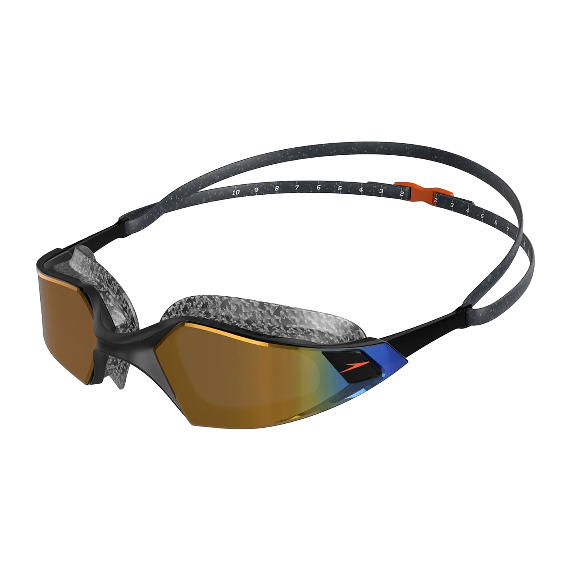 Speedo - "Aquapulse Pro" Schwimmbrille Spiegel für Herren/Damen Unisex (Schwarz/Gold) Image