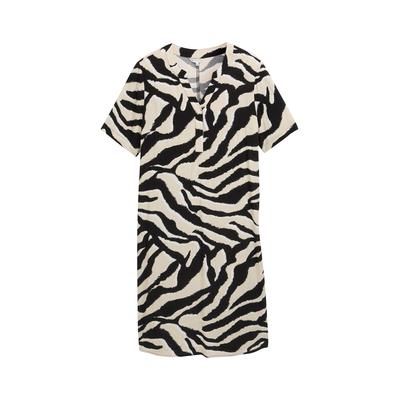 TOM TAILOR Damen Plus Size - Midi-Kleid aus Viskose, braun, Animalprint, Gr. 44 Image