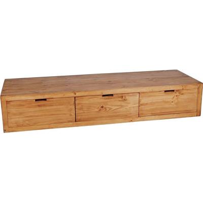MiaMöbel Mexico Lowboard, 160 cm, 3 Schubladen Massivholz Pinie Modern Mexiko Möbel Mexikanisch Image