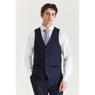 Marineblaue Anzugweste für Herren im Prince-of-Wales-Stil Image
