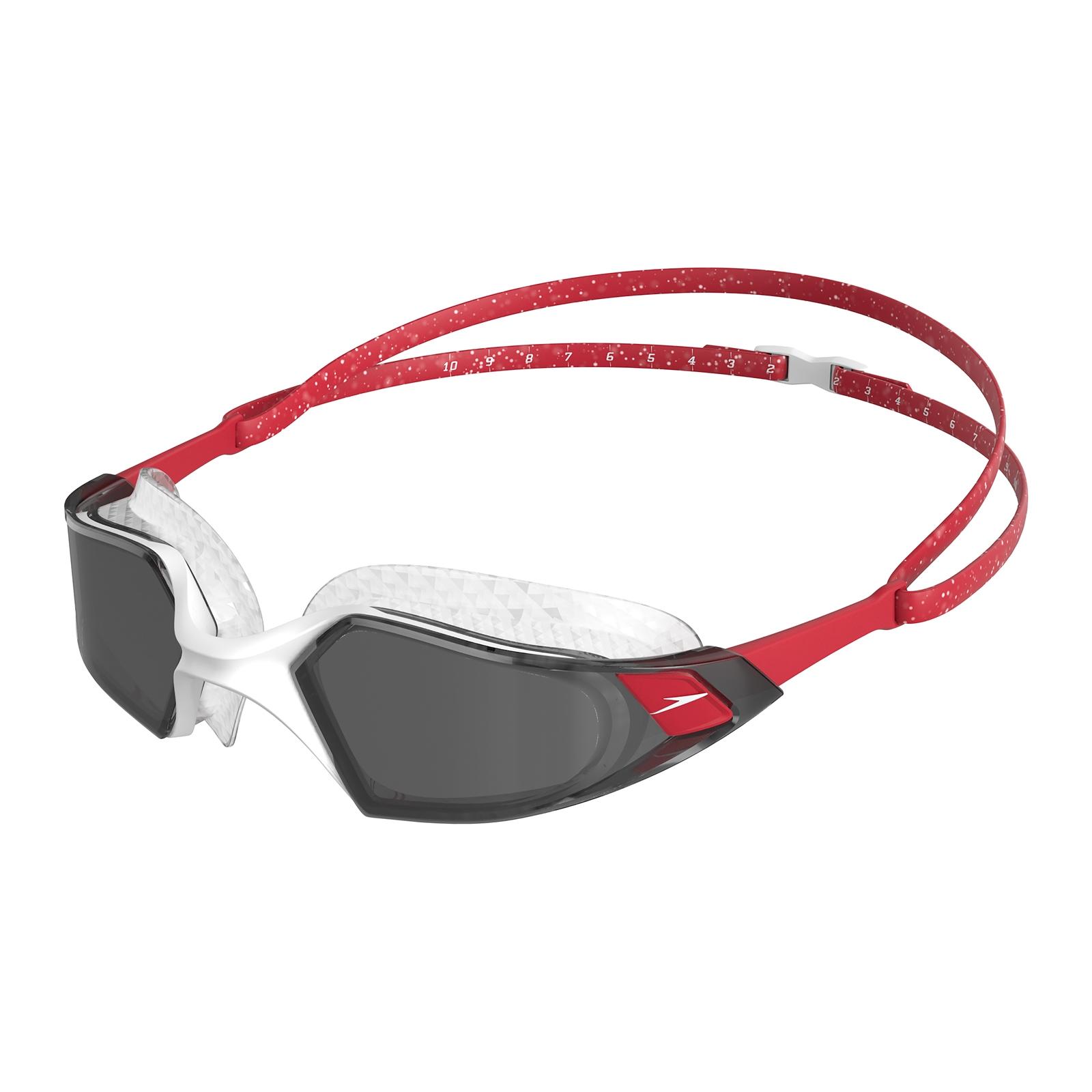 Speedo - "Aquapulse Pro" Schwimmbrille 2024 (Rot/Weiß) Image