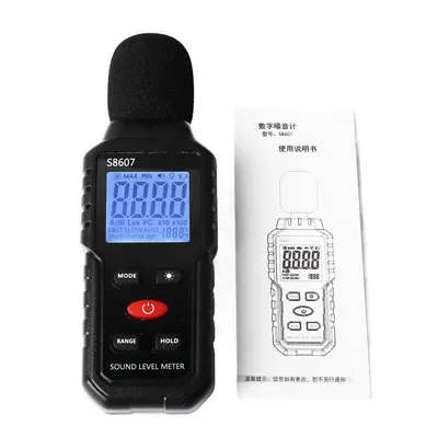 LCD Sound Level Meter Noise Meter Sound Level Meter Digital LCD Display Backlit Screen Noise Decibel