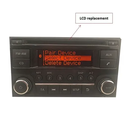 CD Player FM Radio Pixel Replace LCD Display Screen for Nissan Juke Qashqai X-Trail Frontier Note