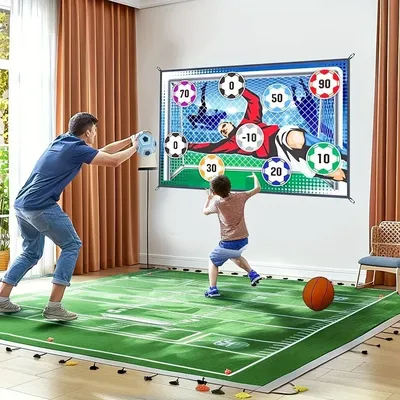 Soccer Game Mat With Adhesive Balls Soccer Toys Football Table Gift Children Football Training