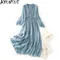 AYUNSUE 100% seta di gelso abiti donna manica lunga abiti eleganti per abiti donna primavera estate