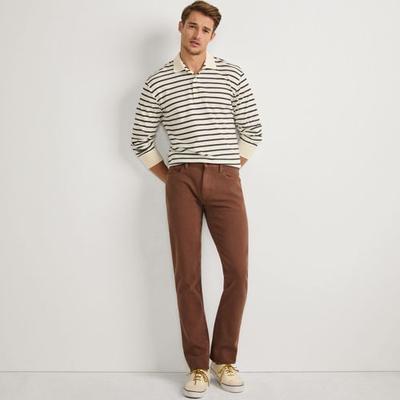 4 Way Stretch Jeans, Slim Fit, Men, size: 33 28, regular, Brown, Spandex/Cotton-blend, by Lands' End