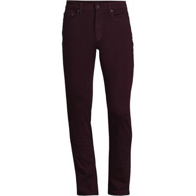 4 Way Stretch Jeans, Slim Fit, Men, size: 35 34, regular, Red, Spandex/Cotton-blend, by Lands' End