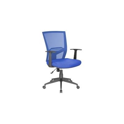 Dmora Bürostuhl Palmerston, Mesh Chefsessel mit Armlehnen, Ergonomischer Bürositz, 59x64h96/106 cm, Blau Image