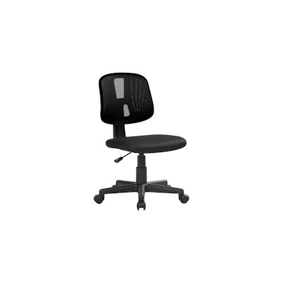 Dmora Bürostuhl Nowra, Arbeitsbürostuhl, Ergonomischer Bürositz, 49x43h81/93 cm, Schwarz Image