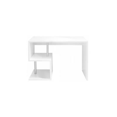 Dmora Schreibtisch Dgyombe, linearer PC-Schreibtisch, Mehrzweck-Bürotisch, 100 % Made in Italy, 100 x 50 x 78 cm, glänzendes Weiß Image