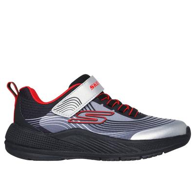 Skechers Boy's Microspec Advance Sneaker | Size 13.5 | Black/Red | Textile/Synthetic | Machine Washable