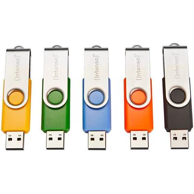 INTENSO USB-Stick "USB Flash Drive 2.0 64 GB Basic Line 5er Pack", bunt, 64 GB, USB-Sticks Image
