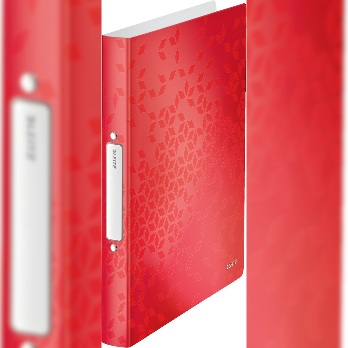 LEITZ Ringbuch Wow A4 2 Ringe 25mm rot Packung mit 10 Stück Image