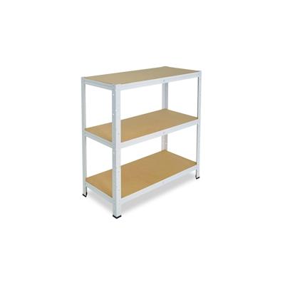 shelfplaza HOME 90x80x30 cm Schwerlastregal in weiß mit 3 Böden und 175 kg Traglast pro Boden Image