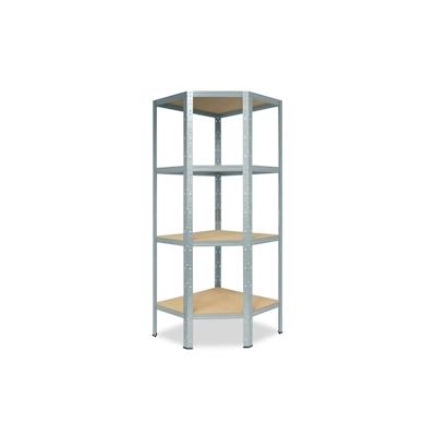 shelfplaza HOME 155x70x40 cm Eckregal in verzinkt mit 4 Böden und 175 kg Traglast pro Boden Image
