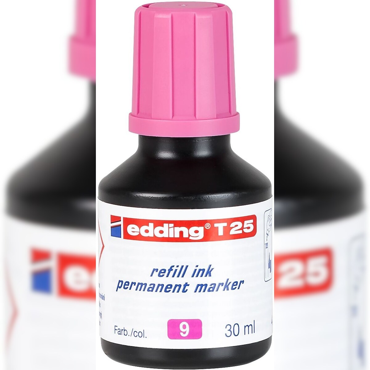 Nachfülltinte edding T 25 für edding Permanentmarker 30ml rosa Packung mit 10 Stück Image