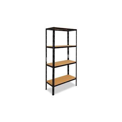 shelfplaza BLACK 200x45x30 cm Schwerlastregal in schwarz mit 4 Böden und 175 kg Traglast pro Boden Image