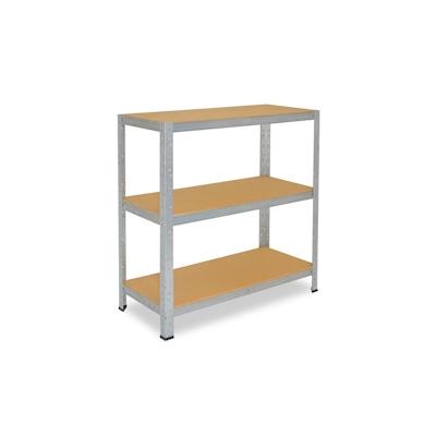 shelfplaza HOME 100x75x30 cm Schwerlastregal in verzinkt mit 3 Böden und 175 kg Traglast pro Boden Image