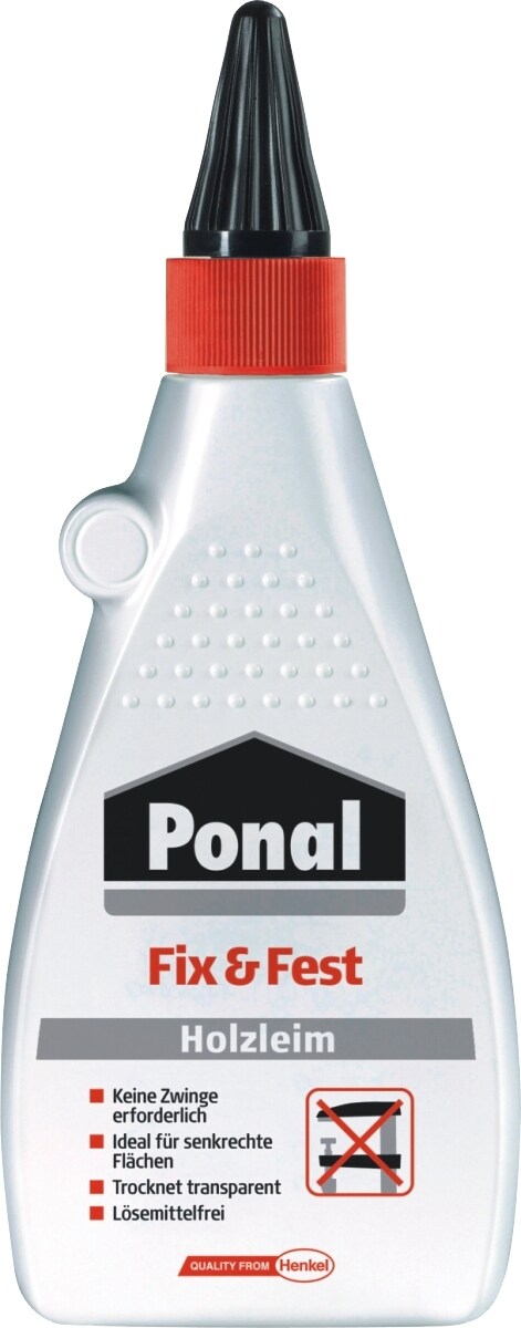Ponal Holzleim fix & fest Kunststoff-Flasche 500g Packung mit 10 Stück Image