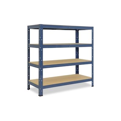 shelfplaza HOME 100x70x40 cm Schwerlastregal in blau mit 4 Böden und 175 kg Traglast pro Boden Image