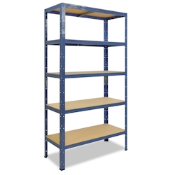 shelfplaza HOME 200x70x30 cm Schwerlastregal in blau mit 5 Böden und 175 kg Traglast pro Boden Image